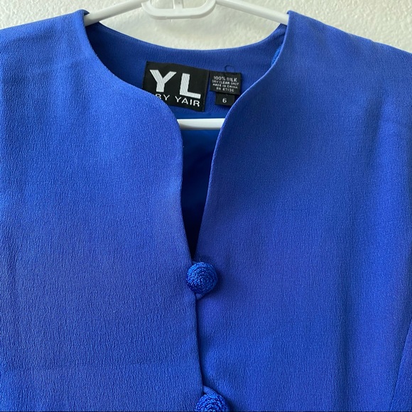 Vintage Silk Blue Dress - Picture 3 of 11